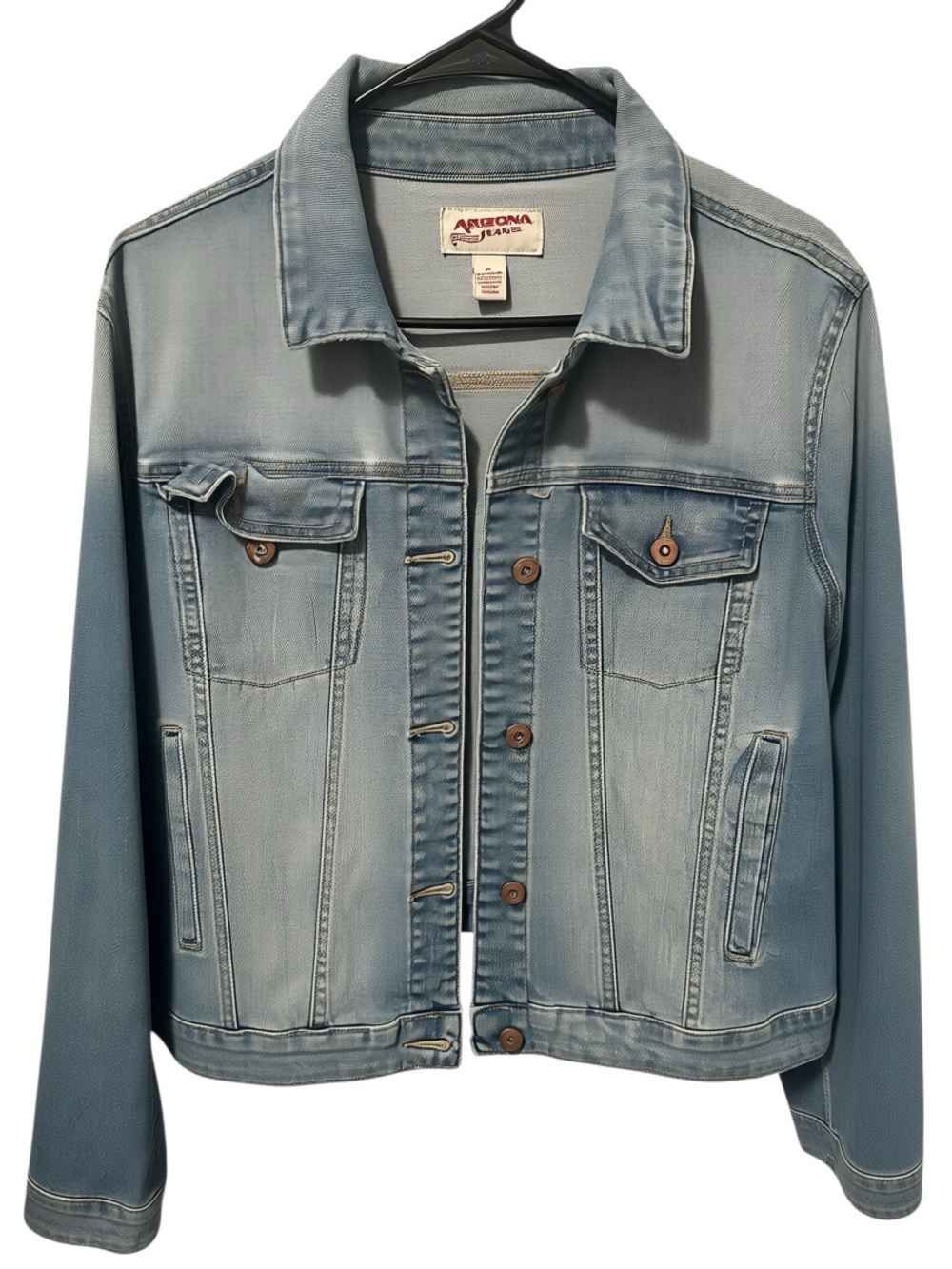 Arizona Jean Company Light Wash Blue Denim Jacket
